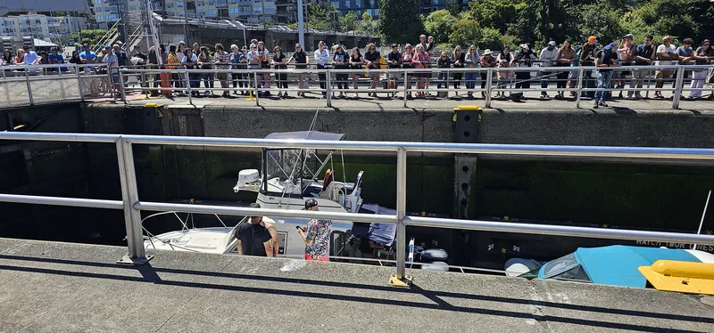 The locks started to get a little busier after the lunch hour.