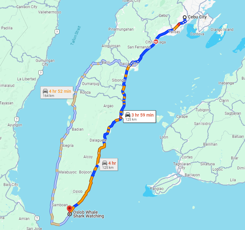 Oslob Cebu Map