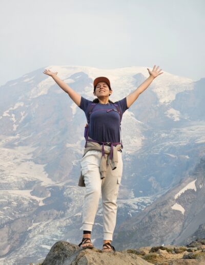 Taking an Instagram shot at an overlook at Ranier National Park